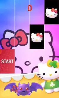 Pink Hello Kitty Piano Tiles & hello kitty games Screen Shot 3