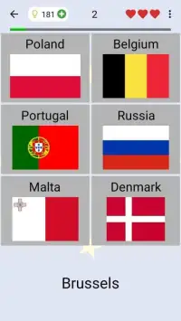 European Countries - Maps, Flags and Capitals Quiz Screen Shot 0