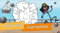 Pirate survival: Bomb edition. Stickman like game Screen Shot 7