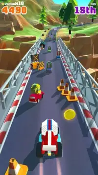 Blocky Racer - Endless Racing Screen Shot 13