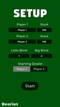 Heads Up Poker Screen Shot 1