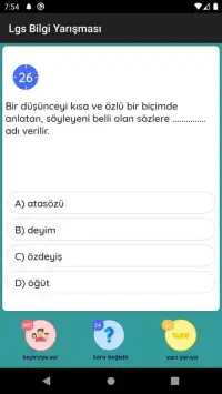 Lgs Tüm Dersler Bilgi Yarışması 8. Sınıf testleri Screen Shot 16