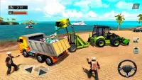 Sand Tractor Beach Cleaner : Free Driving Games Screen Shot 4