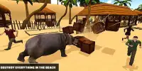 Angry Hippo Attack Simulator-City & Beach Attack Screen Shot 9