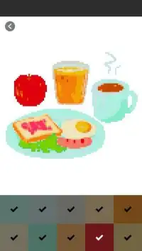 Food Cartoon Coloring By Number - Pixel Art Screen Shot 0