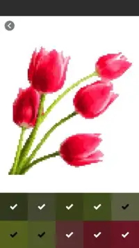 Tulip Flower Pixel Art Coloring By Number Screen Shot 1