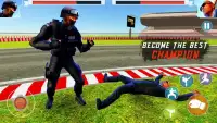 Police Fighting Gangster Karate Kungfu Games Screen Shot 1