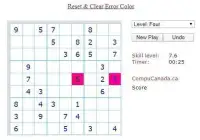 CompuCanada SUDOKU Screen Shot 0