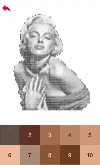 Marilyn Monroe Color by Number - Pixel Art Game Screen Shot 5