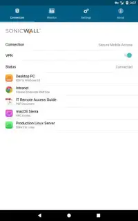 SonicWall Mobile Connect Screen Shot 2