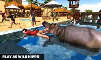 Angry Hippo Attack Simulator-City & Beach Attack Screen Shot 6