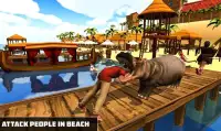 Angry Hippo Attack Simulator-City & Beach Attack Screen Shot 4