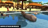 Angry Hippo Attack Simulator-City & Beach Attack Screen Shot 3