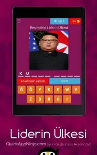 Liderin Ülkesi Bilgi Oyunu(Reklamsız) Screen Shot 2