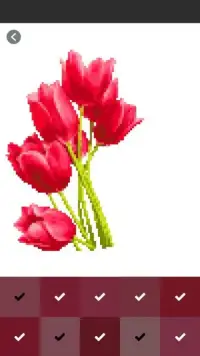 Tulip Flower Pixel Art Coloring By Number Screen Shot 5