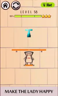 Happy Lady Fill Glass: Water Fun Draw the Line Screen Shot 0