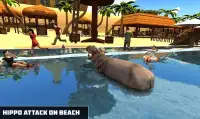 Angry Hippo Attack Simulator-City & Beach Attack Screen Shot 7