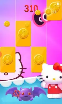 Pink Hello Kitty Piano Tiles & hello kitty games Screen Shot 1