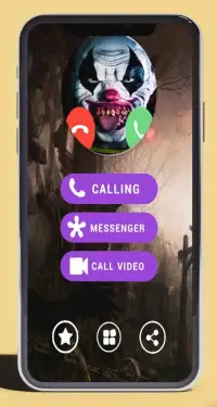 Fake Call and Video : Scary Ghost clown Prank Screen Shot 0
