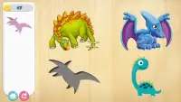 Dinosaur Puzzle & Coloring Game Screen Shot 1
