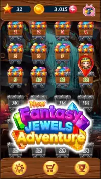 New Fantasy Jewels Adventure: Puzzle Land Screen Shot 6