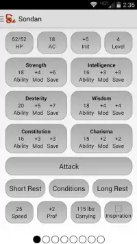 Squire - Character Manager Screen Shot 6
