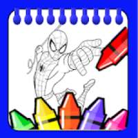 Coloring Hero Spider Super