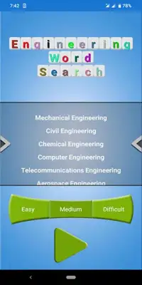 Engineering Word Search Screen Shot 0