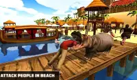 Angry Hippo Attack Simulator-City & Beach Attack Screen Shot 0