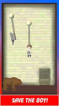 Rescue The Boy Cut Rope Puzzle Screen Shot 1