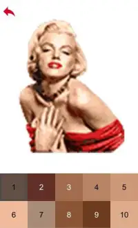 Marilyn Monroe Color by Number - Pixel Art Game Screen Shot 4