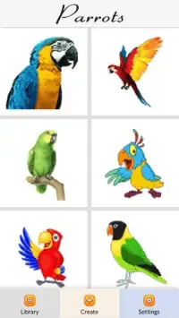 Parrots Color by Number - Pixel Art Game Screen Shot 0