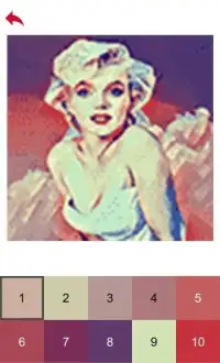 Marilyn Monroe Color by Number - Pixel Art Game Screen Shot 2