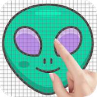 Aliens Color by Number - Pixel Art Game