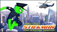 Police Spider Stickman Rope Hero Crime Gangster Screen Shot 6